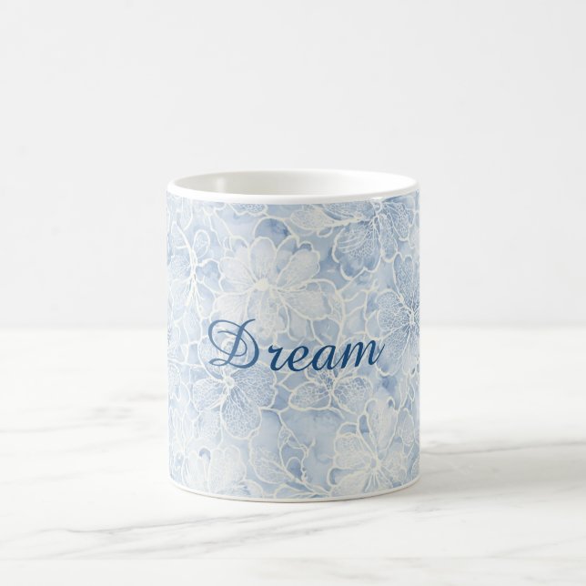 Mug Jolies Fleurs Blanches Bleues (Centre)