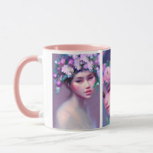 Mug Jolies Fleurs de Maidens dans l'Art Ethérée des ch
