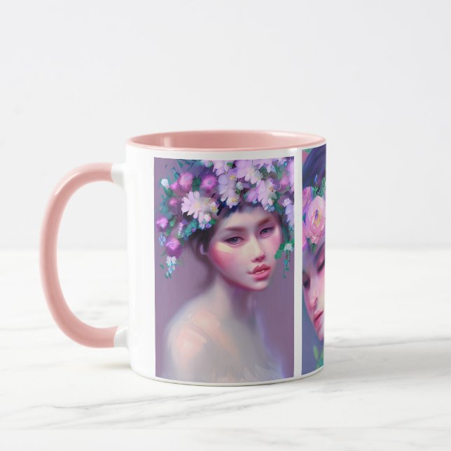 Mug Jolies Fleurs de Maidens dans l'Art Ethérée des ch (Gauche)