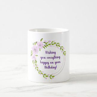 Mug Jolies fleurs de pommier anniversaire Minimaliste