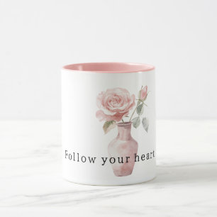 Mug Jolies fleurs de rose roses dans un vase