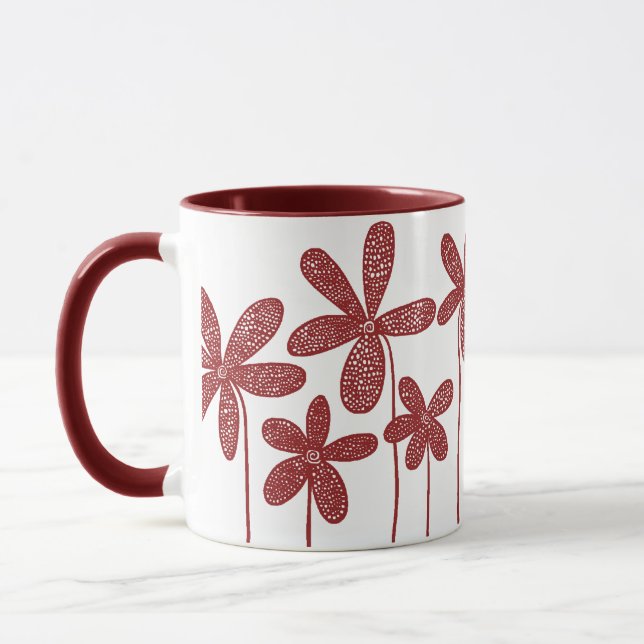 Mug Jolies fleurs - Maroon (Gauche)