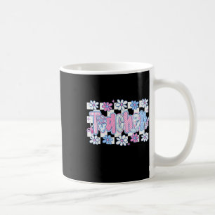 Mug Jolies Fleurs Rétro Groovy Enseignant Retour à l'É