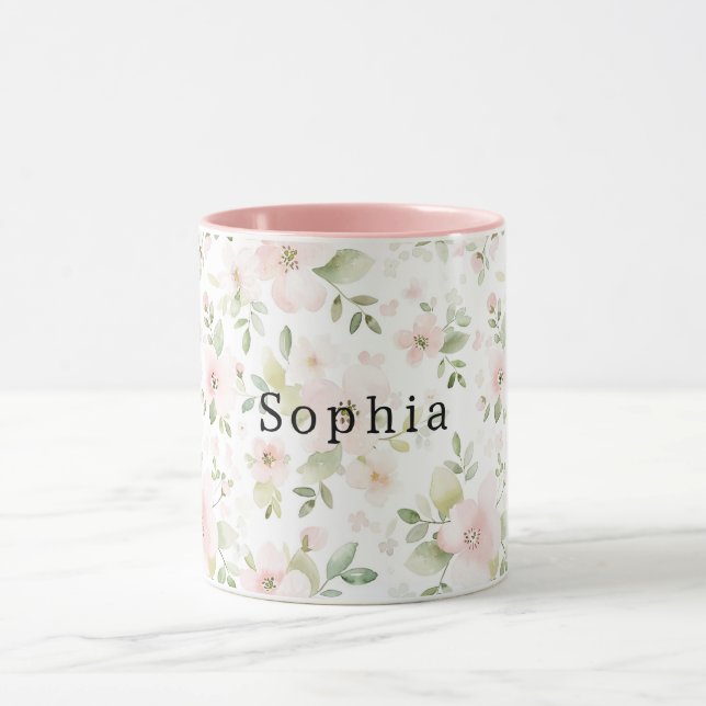 Mug Jolies Fleurs Roses (Centre)