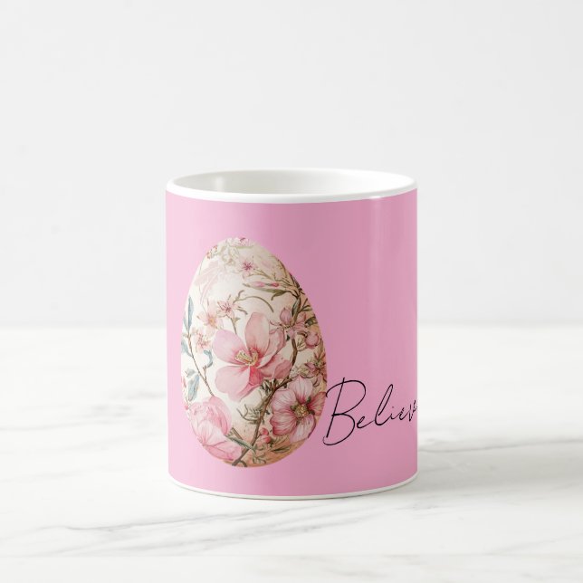 Mug Jolies fleurs roses de printemps Œuf de Pâques (Centre)