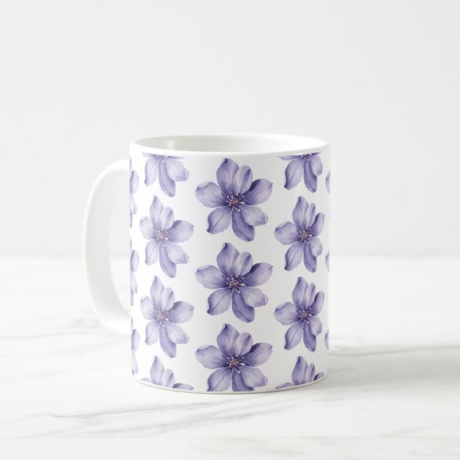 Mug Jolies Fleurs Violettes (Devant gauche)