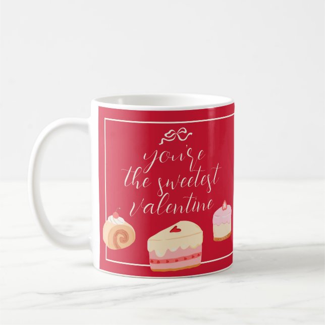 Mug Jolies gâteaux photo plus doux de la Saint-Valenti (Gauche)