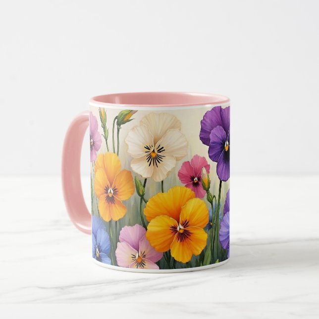 Mug Jolies Pansies (Devant gauche)