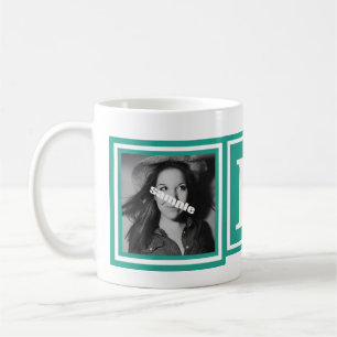 Mug Jolies photos turquoises du vert 2 avec le grand