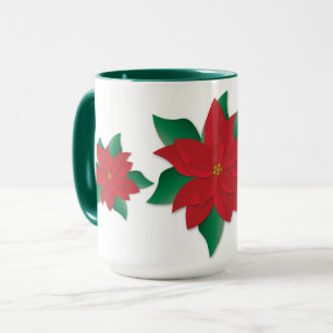 Mug Jolies Poinsettias de Noël