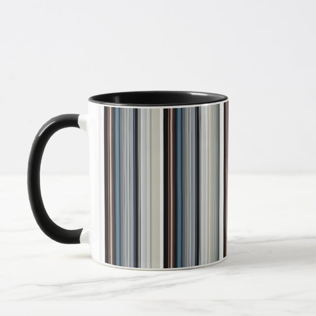 Mug Jolies rayures grises et blanches (Gauche)