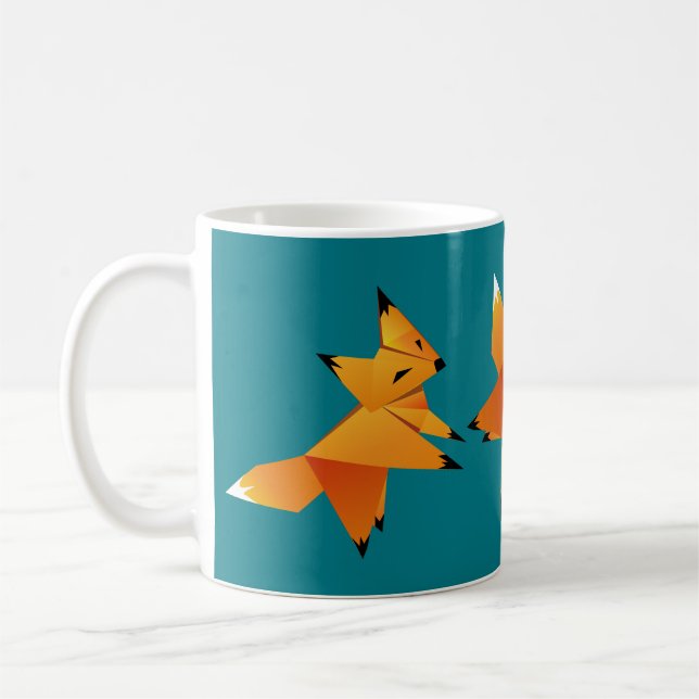 Mug Jolies Renards Origami sur mesure (Gauche)