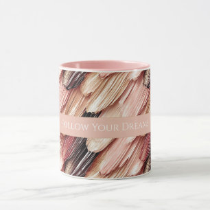 Mug Jolies Traînées De Peinture Rose