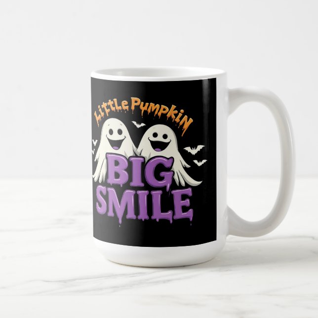 Mug 👻✨ Jolies vibrations de café d'Halloween avec fan (Droite)