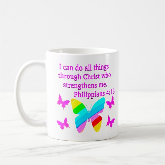 MUG JOLIMENT PHILIPPIENS 4:13 BUTTERFLY DESIGN (Gauche)