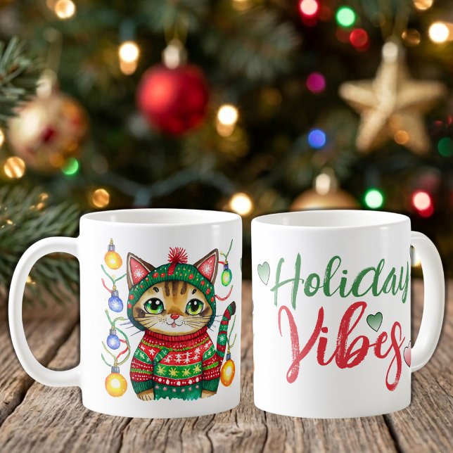 Mug Jolis chats boules ambiance vacances Noël (Créateur téléchargé)