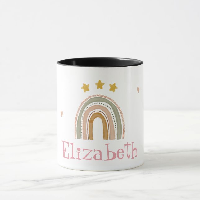 Mug Jolis Cœurs Étoiles Arc-en-ciel (Centre)