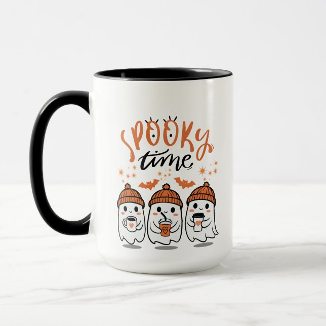 Mug Jolis Fantômes Halloween Temps Sombres (Gauche)