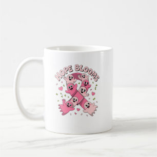 Mug Jolis Fantômes Roses pour la Sensibilisation au Ca