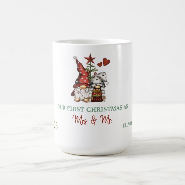 Mug Jolis nains sapin notre premier Noël  (Centre)