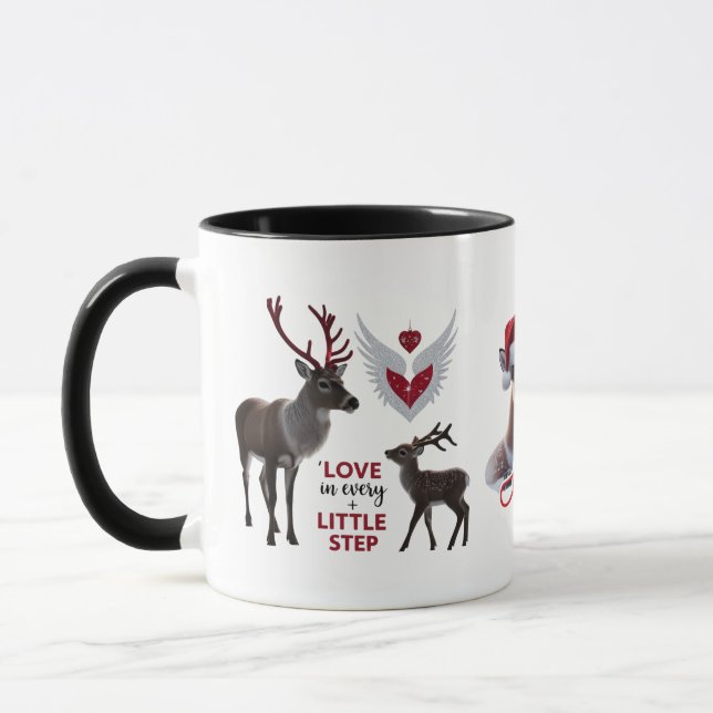 Mug Jolis rennes élégants "Amour à chaque petit pas" (Gauche)