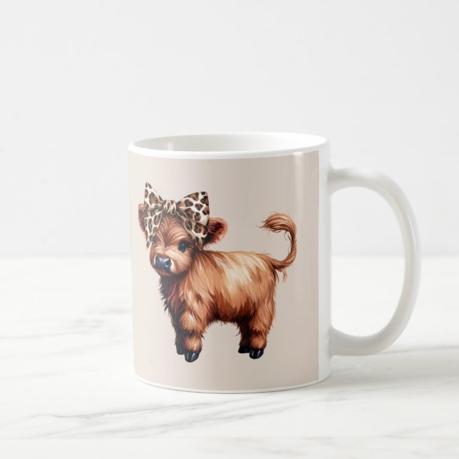 Mug Jolis vaches Highland Tan (Droite)