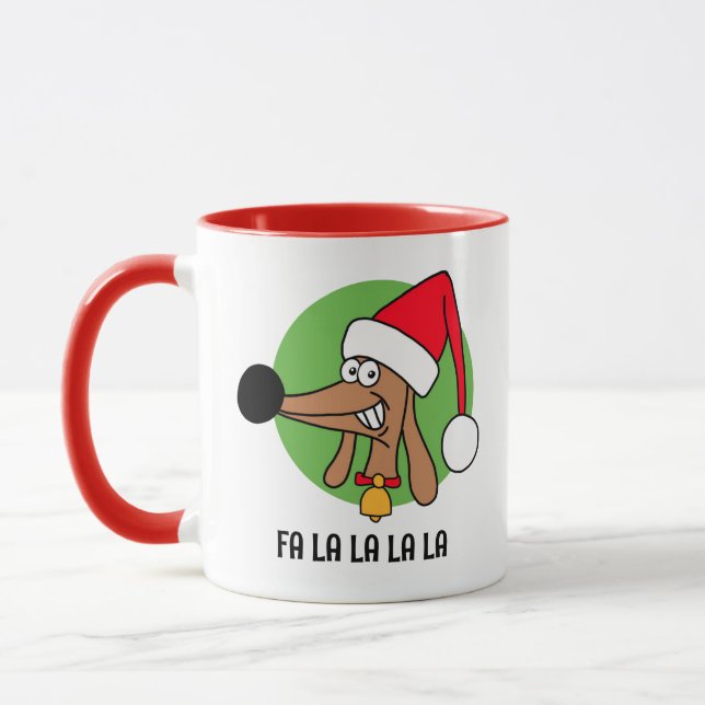 Mug Jolly Christmas Dachshund (Gauche)