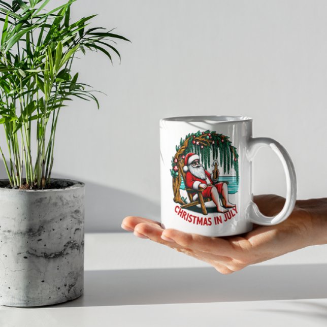 Mug Jolly Père Noël Apprécie Une Bière (Créateur téléchargé)