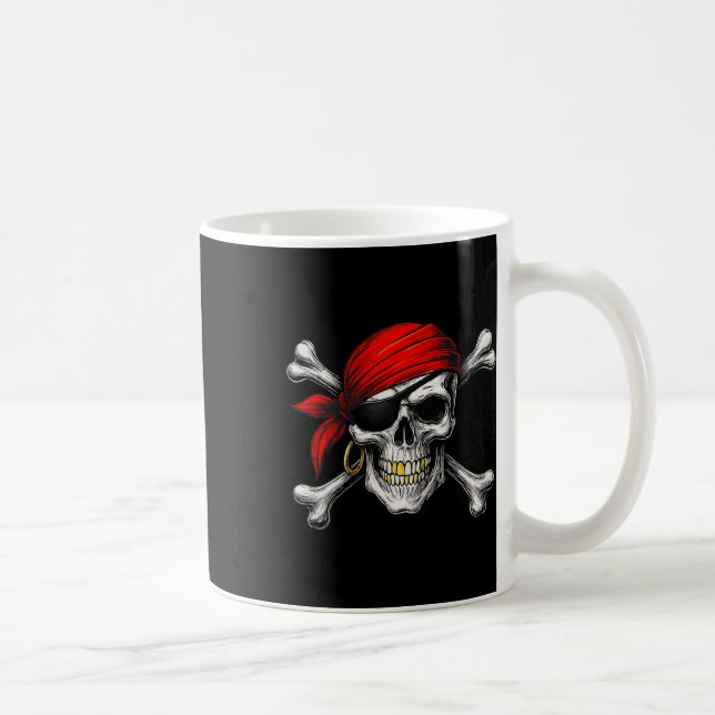 Mug Jolly roger Pirate Drapeau Et Crossbones Crâne Hal (Droite)