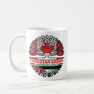 Mug Jordanie Drapeau canadien des racines d'arbre du C