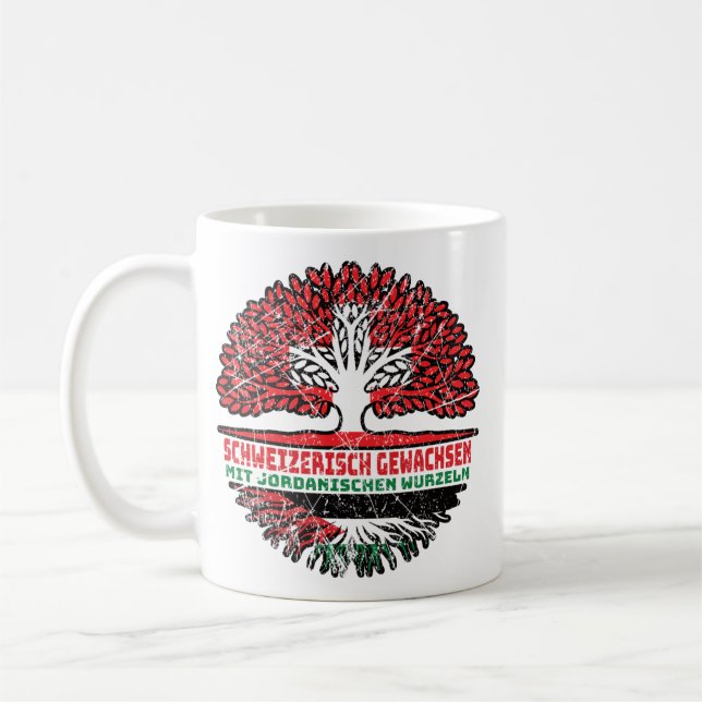 Mug Jordanien Jordanisch Schweizer Schweiz Baum Wurzel (Gauche)