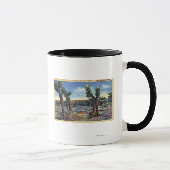 Mug Joshua Trees et Fleurs sauvages du désert Vue (Droite)