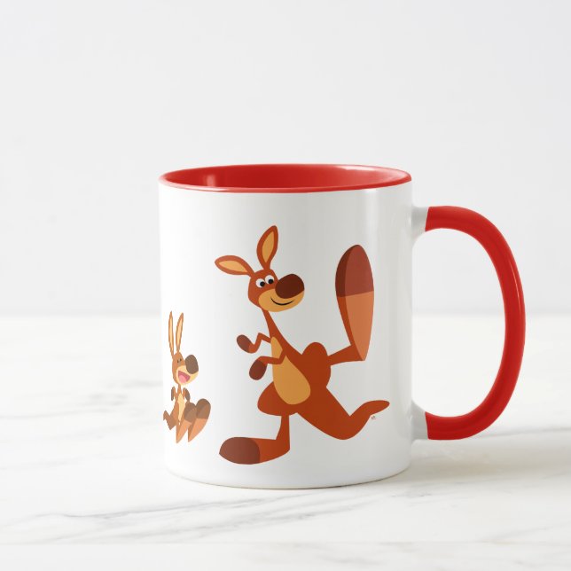 Mug Jote Cartoon Dad Kangaroo et Joey (Droite)