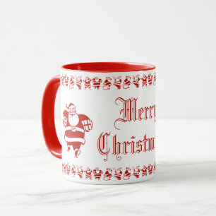 Mug Jote Funny Père Noël Motif Rouge Texte de Noël
