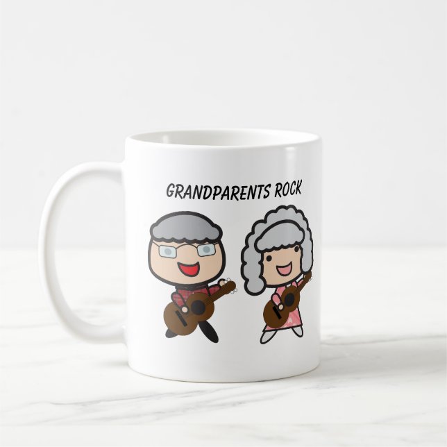Mug Jote Grand-Parents Rock Grand-Parent Jour Personna (Gauche)