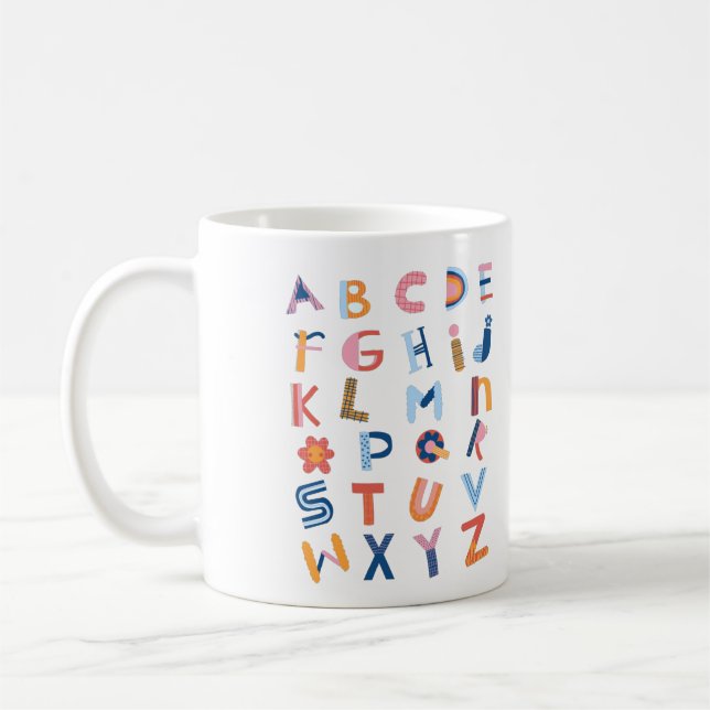 Mug Jote Kids ABC Anglais Alphabet Enseignant (Gauche)