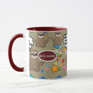 Mug Jote Sloth Brown Motif Drôle Il Juste Citer