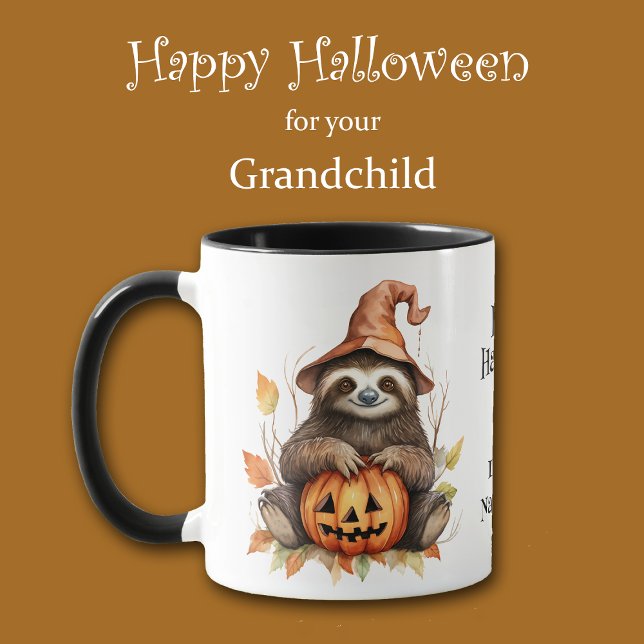 Mug Jote Sloth Jack o' Lantern Enfants Halloween (Créateur téléchargé)