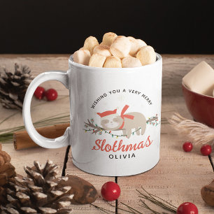 Mug Jote Sloth Personnalisé Enfants Noël