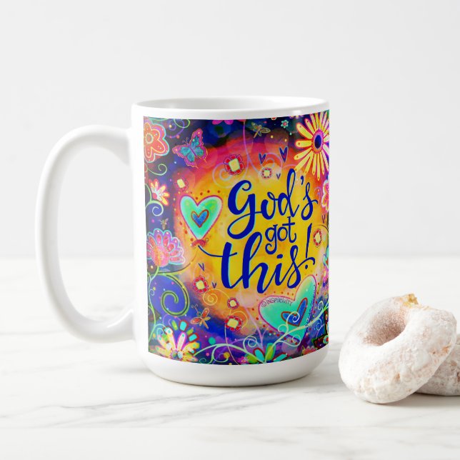 Mug Joty God's got Cette Citation Inspirivée (Avec donut)