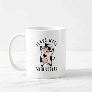 Mug Joue Bien Avec Les Udders Funny Cow Pun