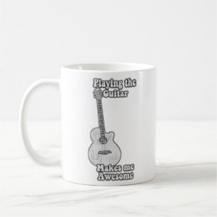 Mug Jouer à la guitare me rend génial. noir & blanc
