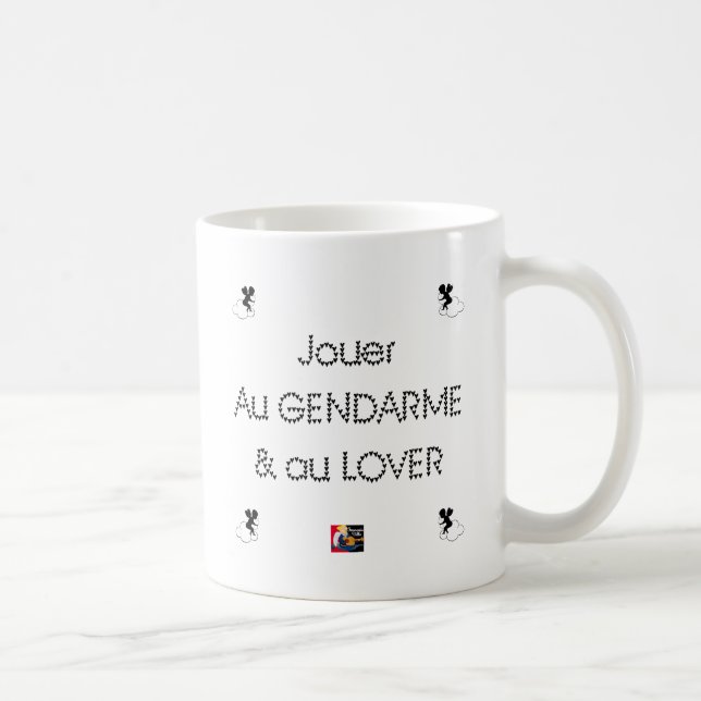 Mug Jouer au GENDARME et au LOVER - Jeux de Mots (Droite)