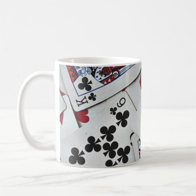 Mug Jouer aux cartes Poker Games Queen King (Gauche)