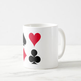 Mug Jouer des symboles de cartes motif