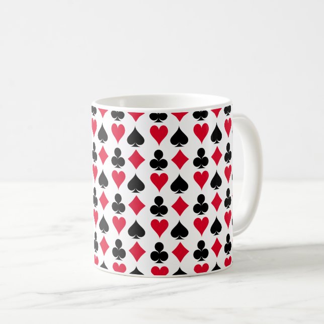 Mug Jouer des symboles de cartes motif (Devant droit)