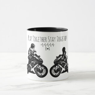 Mug Jouer ensemble...Moto personnalisée