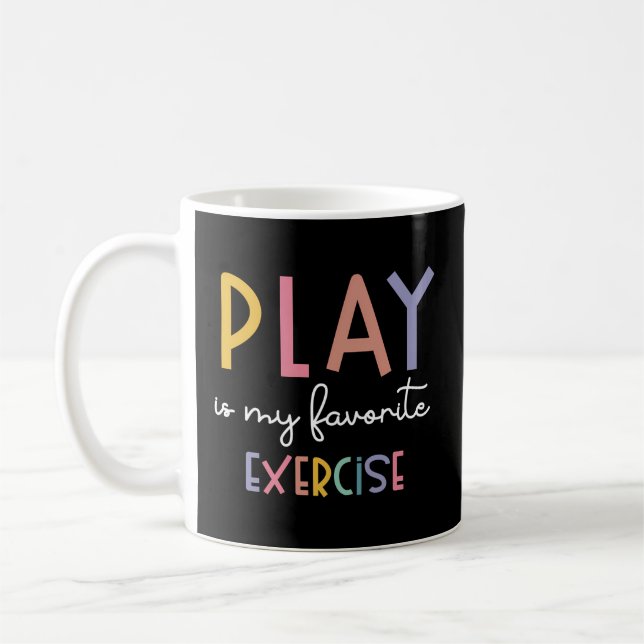 Mug Jouer Est Mon Exercice Préféré Enfant Physique Thé (Gauche)