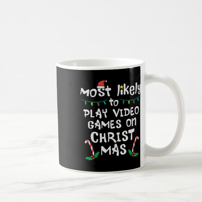 Mug Jouer jeu vidéo jeu Noël Famille (Droite)