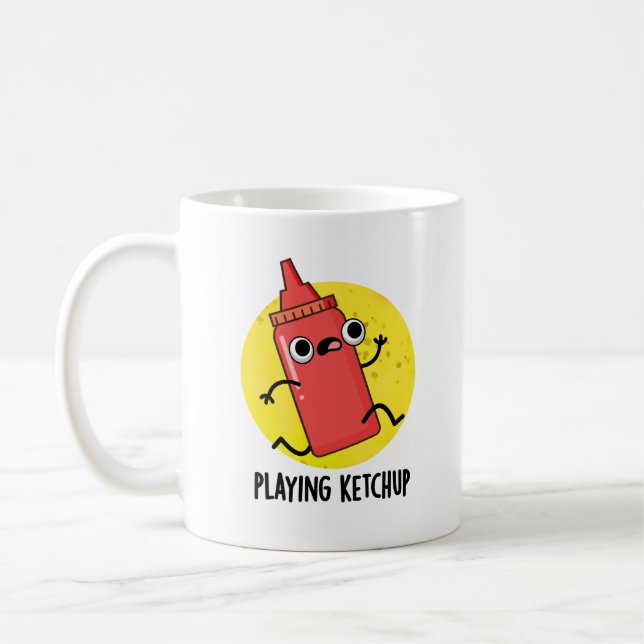 Mug Jouer Ketchup Funny Sauce Pun (Gauche)
